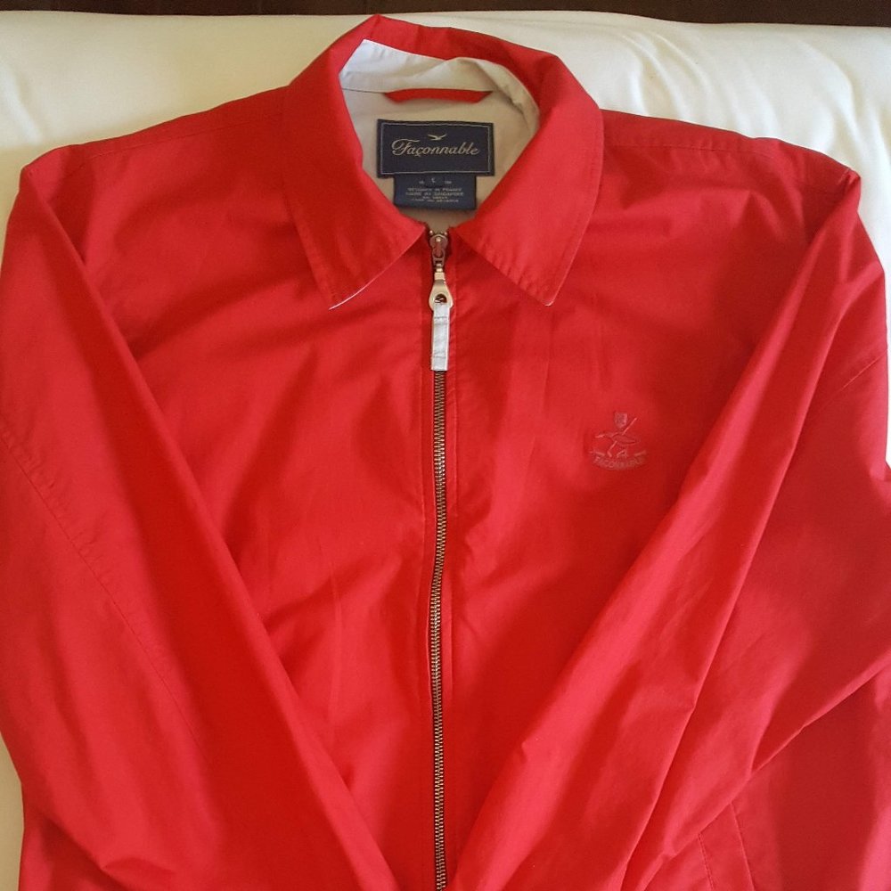 Vintage Faconnable Red Water Resistant Jacket